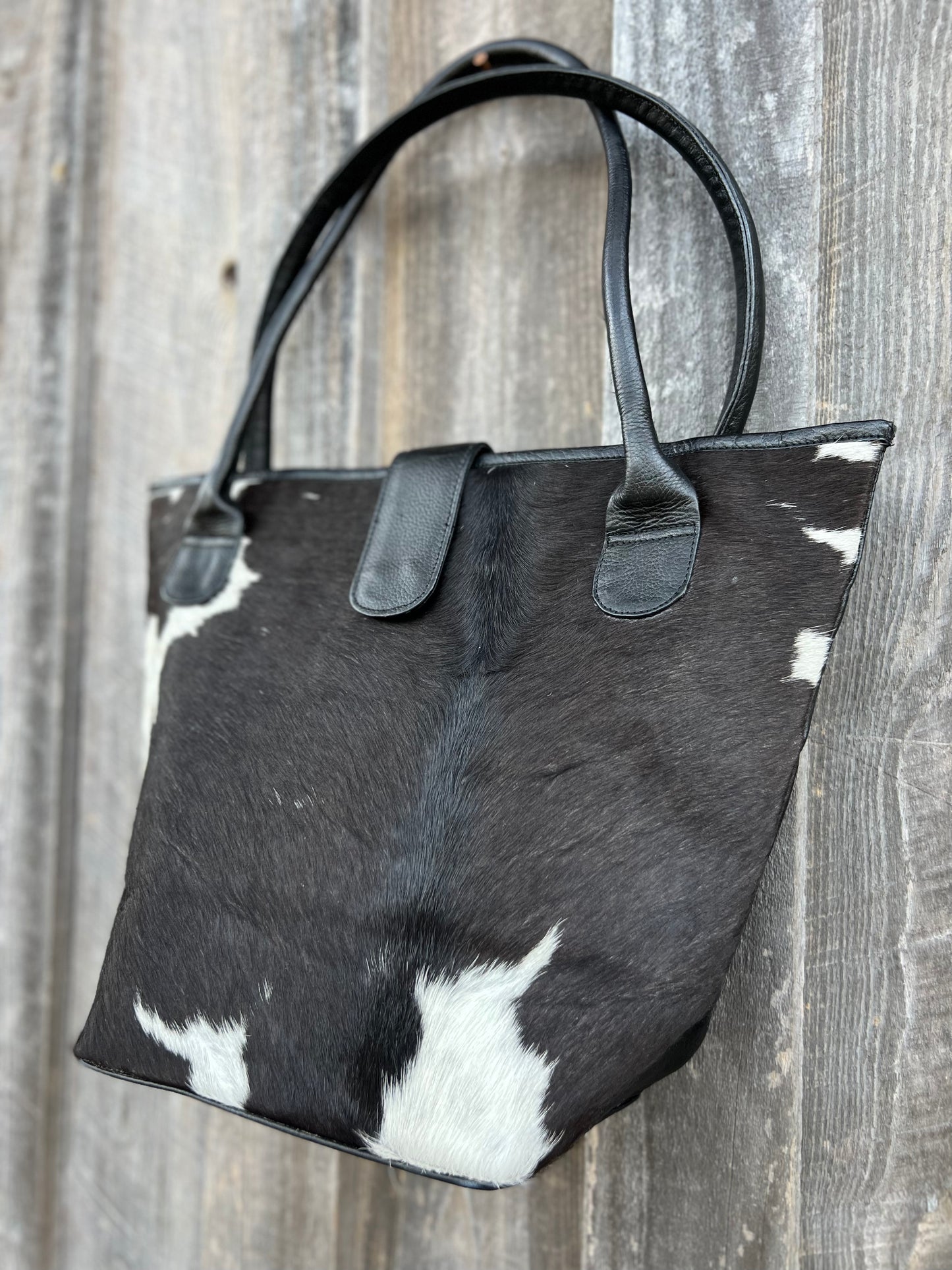 Cow hide purse